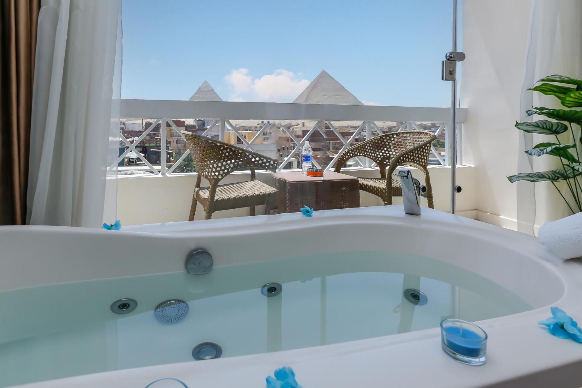 Horizon Pyramid View Inn Kafret el-Gabal Dış mekan fotoğraf