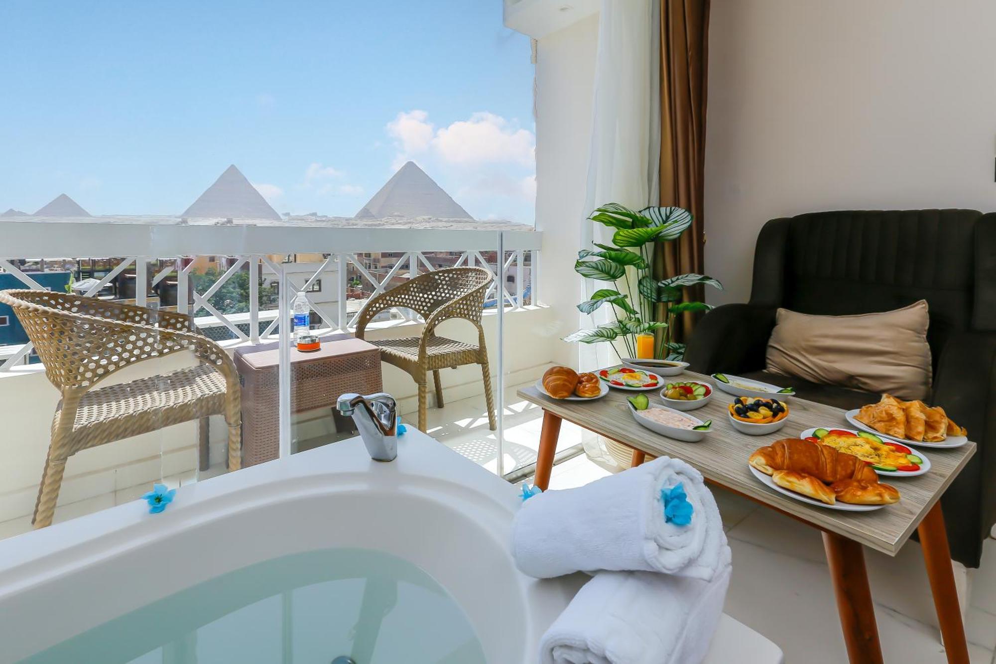 Horizon Pyramid View Inn Kafret el-Gabal Dış mekan fotoğraf